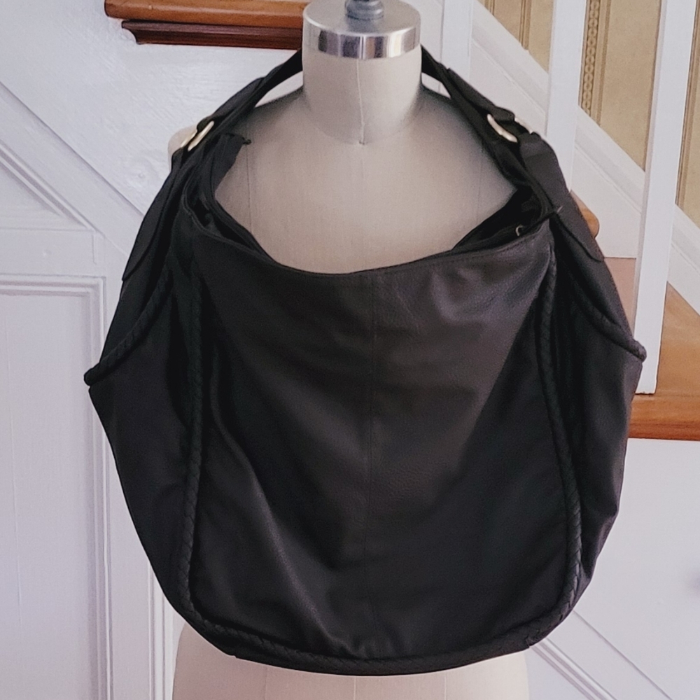 MARK AVON Brown Hobo Shoulder Bag